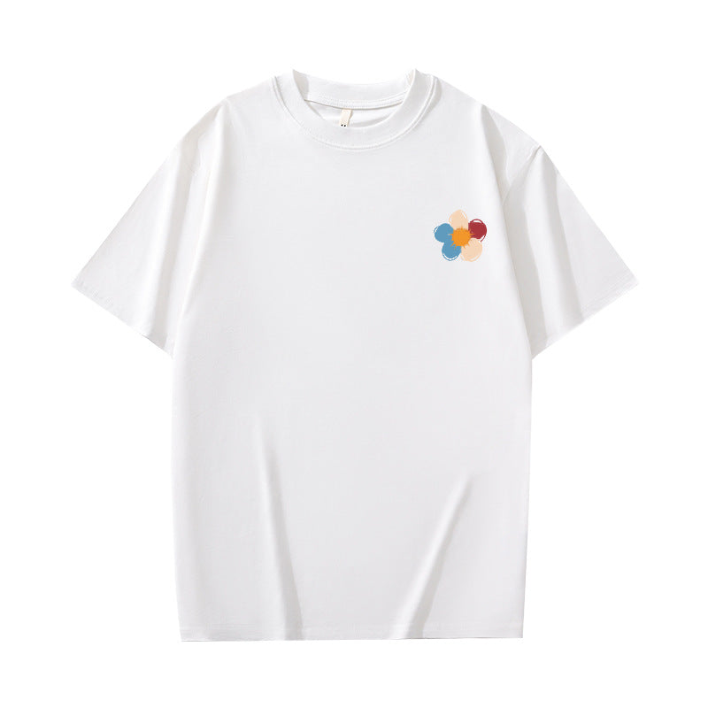 Hong Kong Style Cotton Short-sleeved T-shirt Boys 2025 New Summer Loose Teenager Trendy Brand T-shirt Ins Pattern Fashion