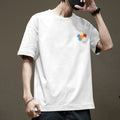 Hong Kong Style Cotton Short-sleeved T-shirt Boys 2025 New Summer Loose Teenager Trendy Brand T-shirt Ins Pattern Fashion